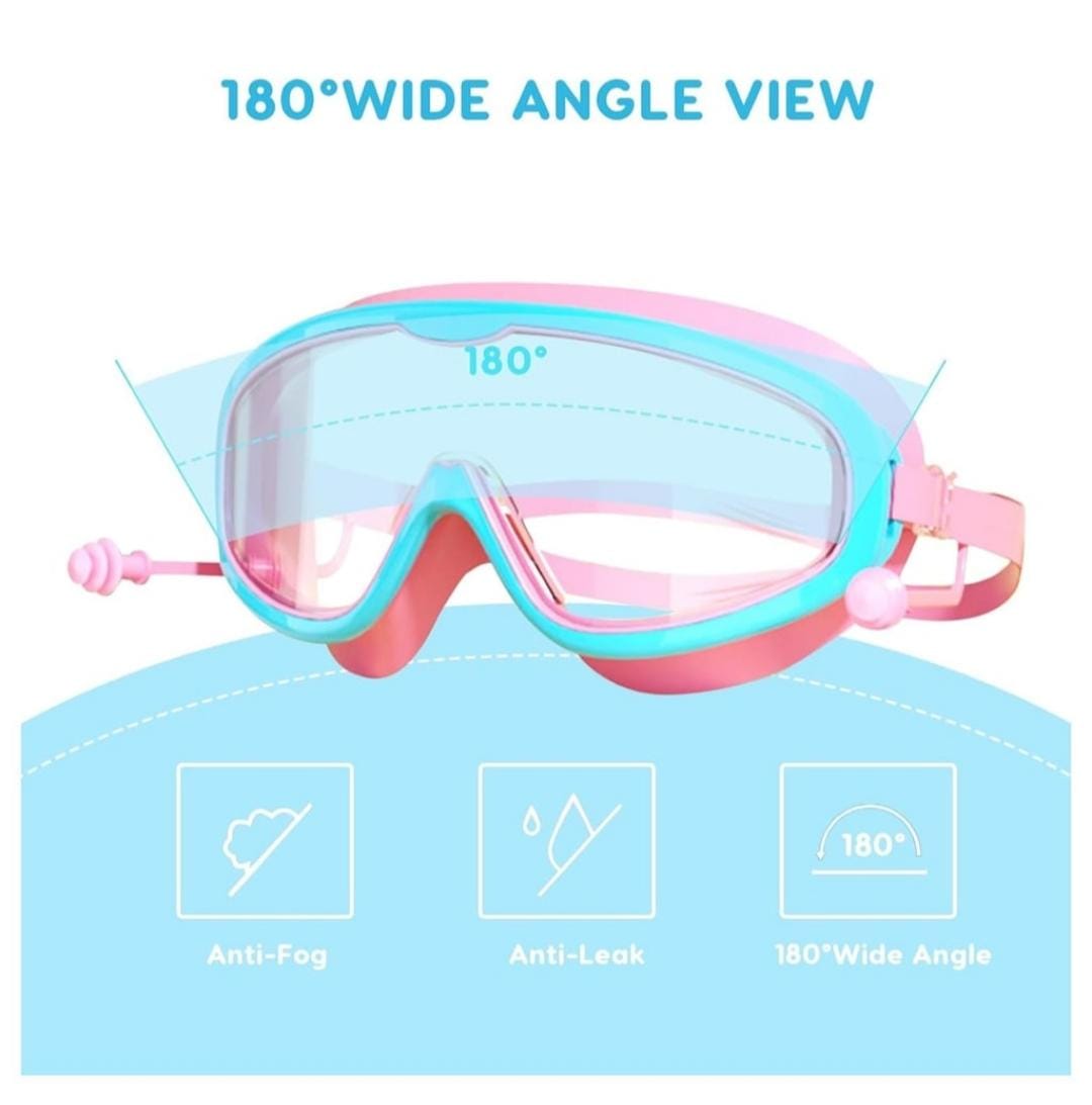 Lentes de natación para niños con protección de oidos