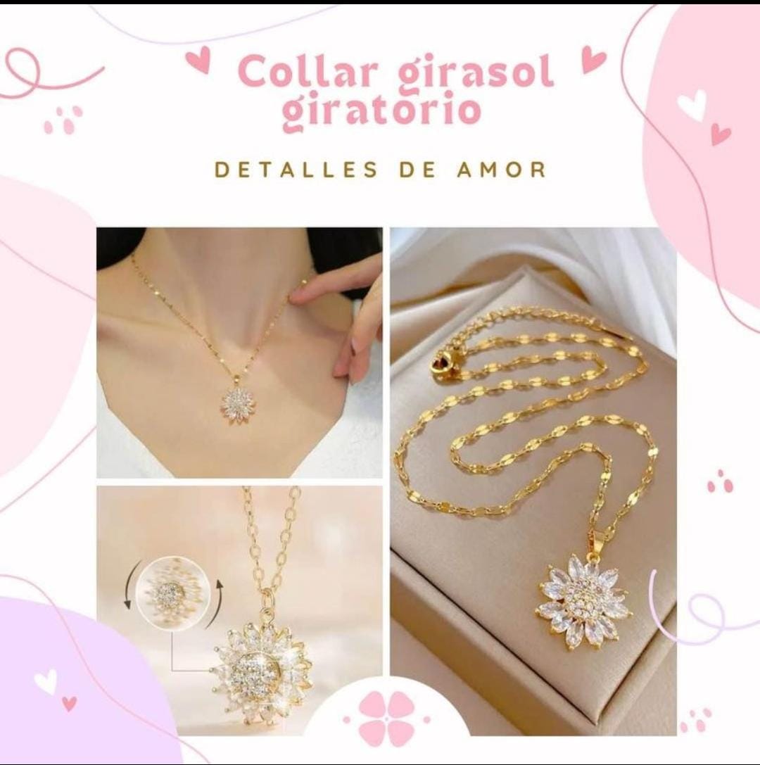 Collar girasol giratorio